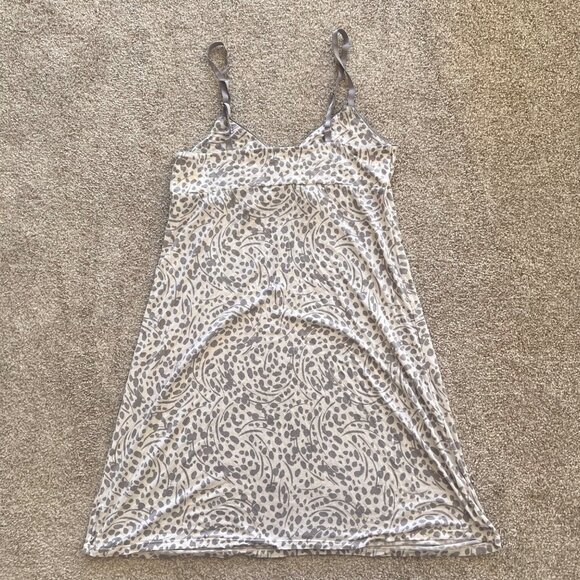 Y2K Babydoll Leopard Polka Dot Gray & White Cami Mini Dress M - Picture 5 of 8